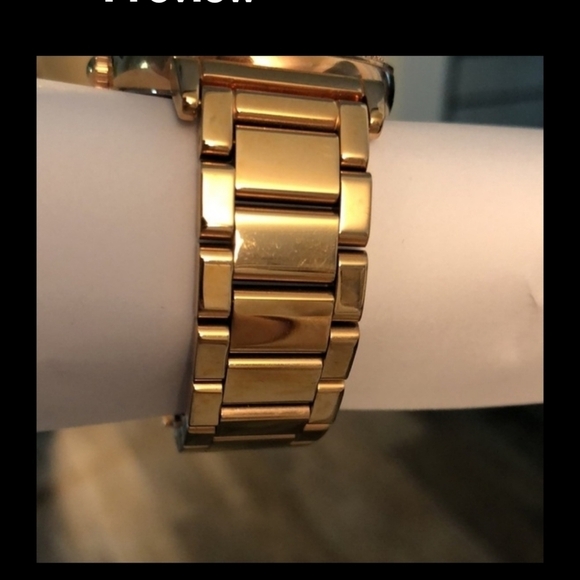 CLASSY MICHAEL KORS ROSE GOLD STAINLESS STEEL WATCH BAND ONLY 18MM 5" LONG - Picture 2 of 7